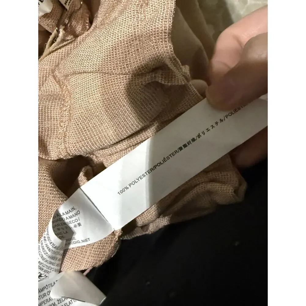 NWT Moon River Size Large Shorts 3” Inseam Beige Neutral Paper Bag Boho‎ Belted
